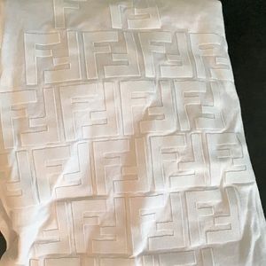 Fendi All-over print T shirt- White